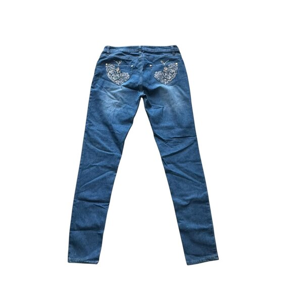 NWT Apple Bottoms Jeans Size‎ 9/10 Skinny Leg Crystal Pockets Vintage  Y2K - Picture 7 of 11